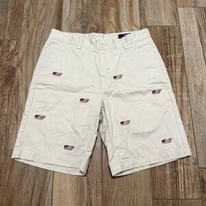 Vineyard Vines All Over Whale USA Flag Mens Deck Lounge Club Shorts